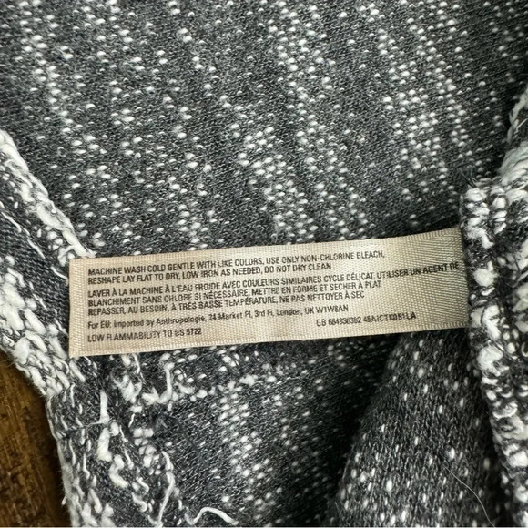 Anthropologie Saturday Sunday Sidewinder sweater jacket. Size SP. Gray/white. - Picture 7 of 9